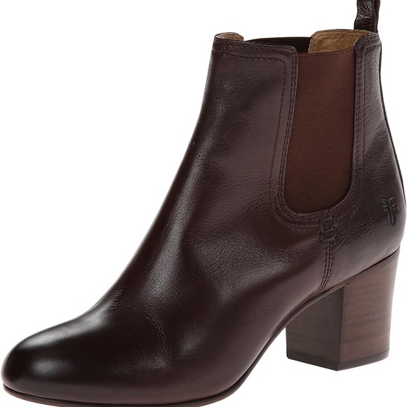 FRYE Stella Short Chelsea Boot, Dark Brown - Size 7 - Picture 7 of 7